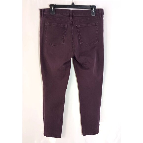 Ann Taylor LOFT Modern Skinny Ankle Jeans Sz 8/29 Dark Purple Stretch Denim - Picture 4 of 9